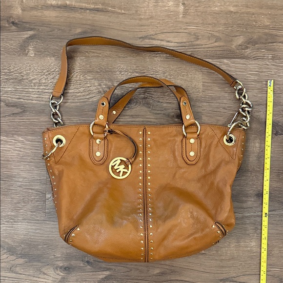Michael Kors Astor Walnut Leather Tote Bag - Picture 1 of 11